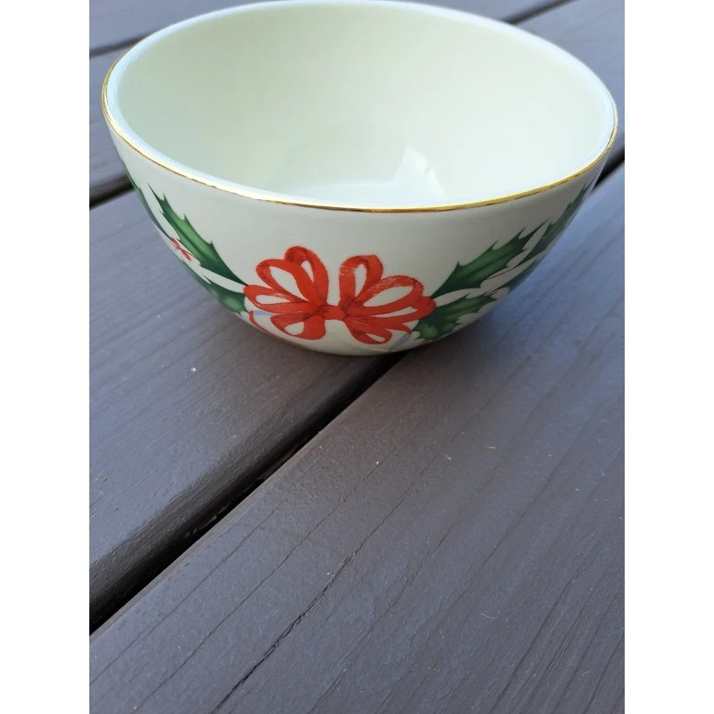 Lenox Christmas Holiday American By Design Porcelain Bowl Collectable Decorative